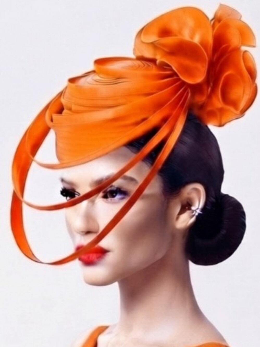 *🎉🥳HOST PICK🥳🎉*Classy Refined Gorgeous Unique Orange Pillbox Caged Front Hat